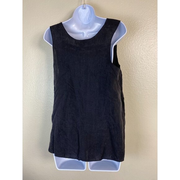 Otis & Maclain Black Silk Tank Top Size Small Lagenlook Lightweight Minimalist - Picture 16 of 16